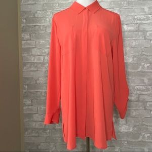 Chino's button down collar pocket blouse